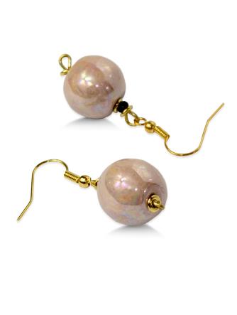 Kazuri Øreringe, Vivid Orange